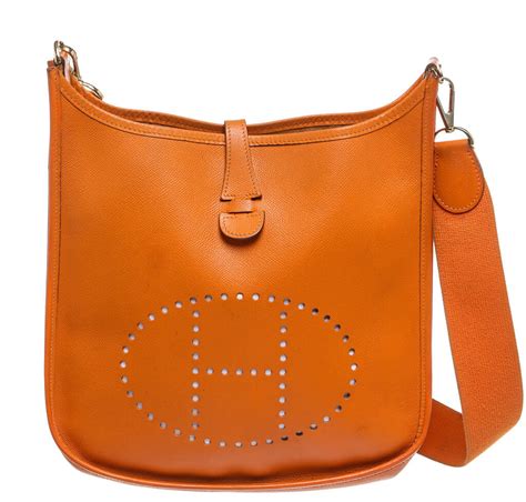 orange hermes evelyne bag|Hermes evelyne bag for sale.